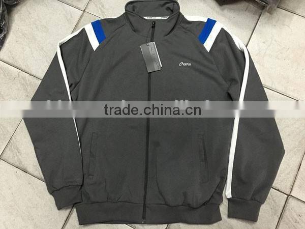 sportwear zipper mercerized velvet jacket stock lot