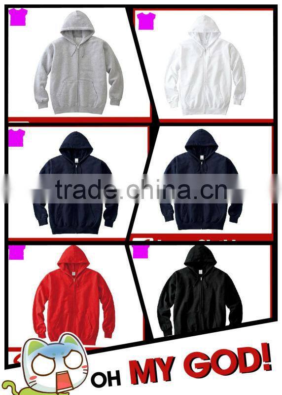 Unisex White Blank Hoodies With Zipper