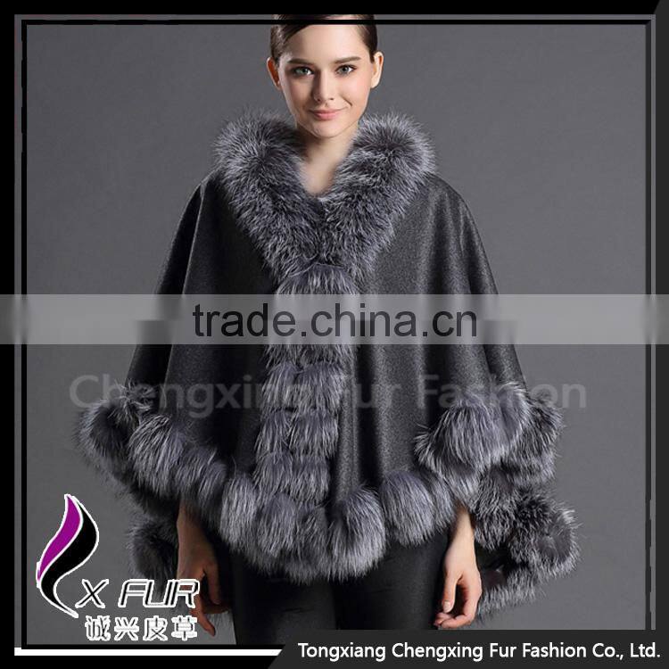 CX-B-P-22A 2016 Autumn Newest Fur Pashmina Shawl