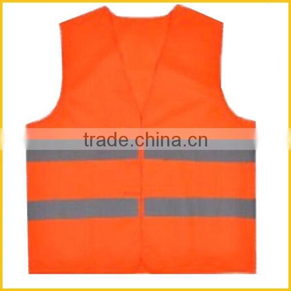Polyester traffic warning reflector safety vest for roadway equipment