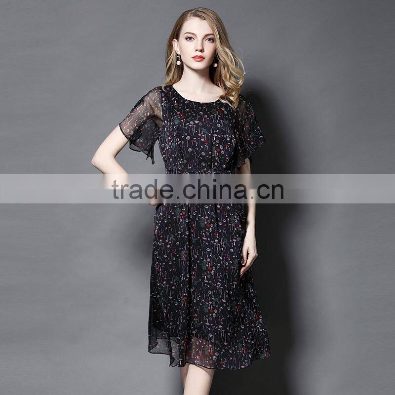 MAXNEGIO Long Summer Lady Dresses Elegant Design Fashion Chiffon Dress