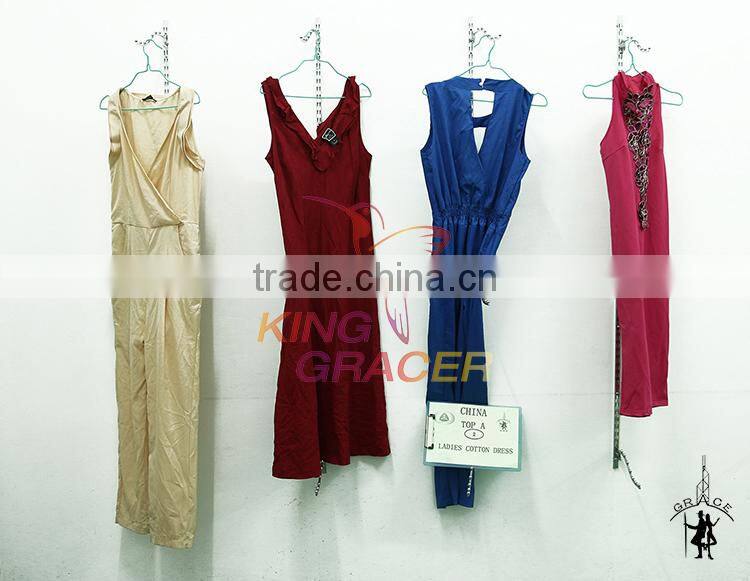 Gracer Stock Europe style Bales 100kg Ladies Cotton Dress Used Designer Clothes