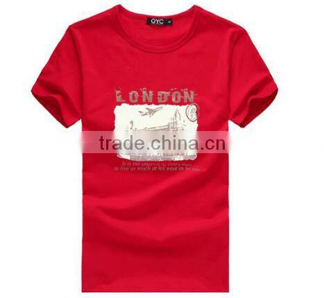 Promotional custom printed man sports 95%cotton 5%spandex t shirt