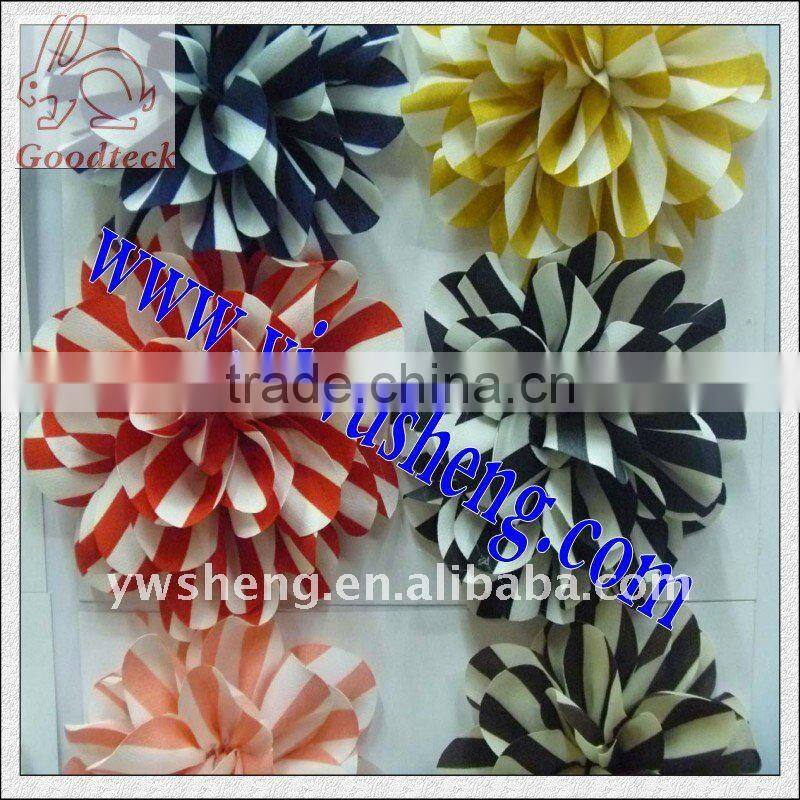 Strip printed flowers silk flowers hair flowers