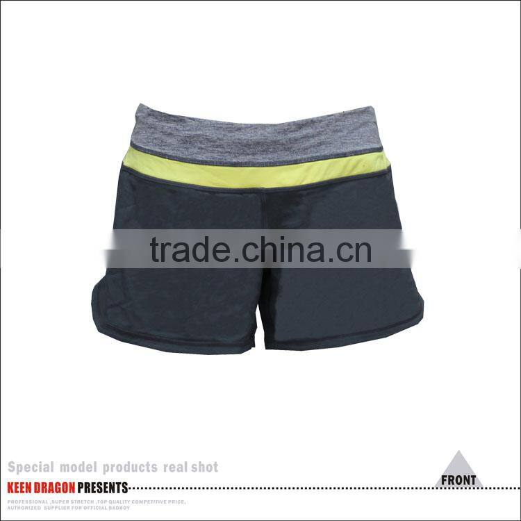 Ladies quick dry gym fitness 4 way stretch crossfit running shorts