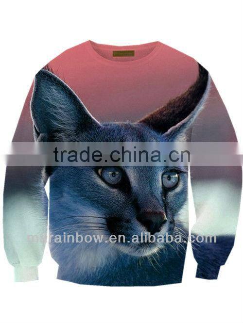 high quality Sublimation All over print crewneck sweatshirt,OEM, vivid 3D printing