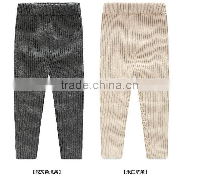 winter rib pattern children knitted leggings