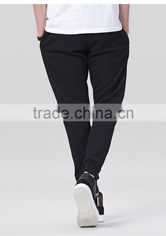 Casual men black wholesale custom jogger pants