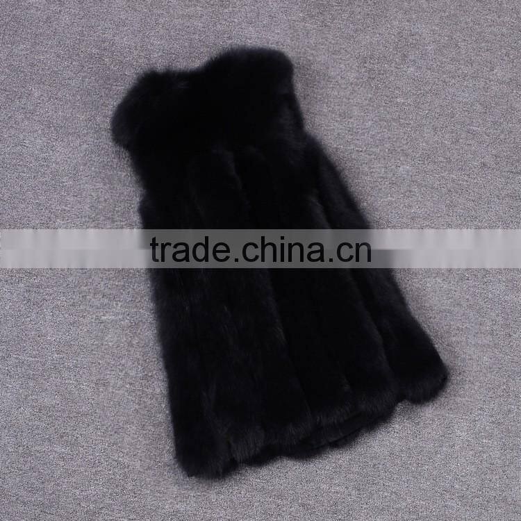 New 2016 Arrival Winter Warm Fashion Women Import Coat Fur Vest High-Grade Faux Fur Coat Fox Fur Long Vest