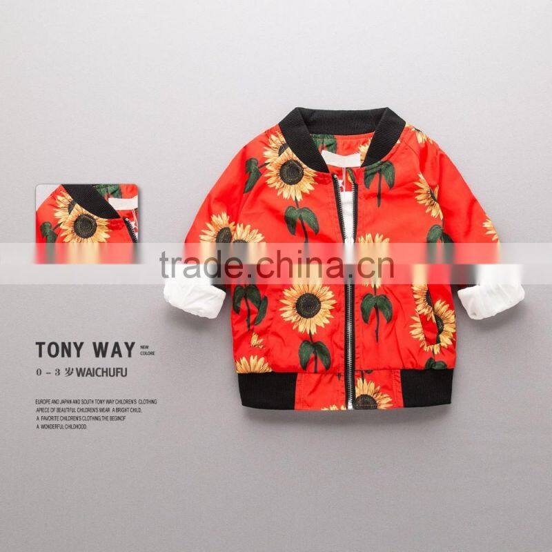 S16347A spring autumn boys jacket children's clothing bomber coat