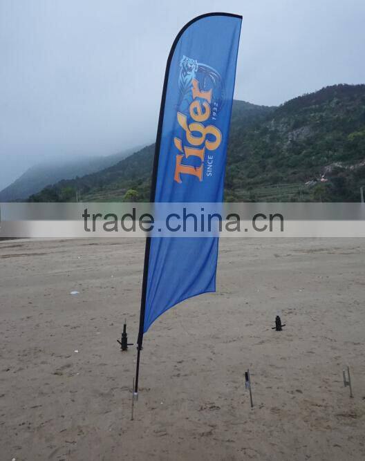 feather beach flying flag