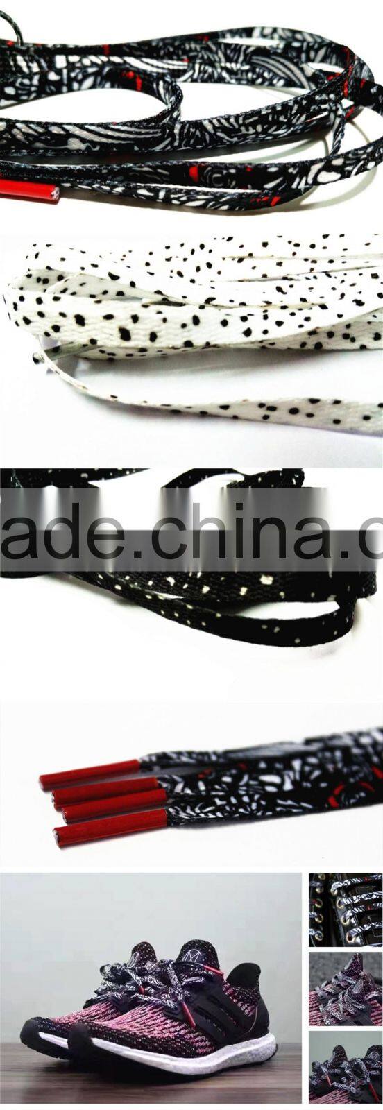 Flat Shoes Laces High Quality Speckled Shoelaces for Running Sneakers Yeezy Boots and Sports Canvas
