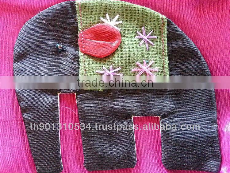 Thai Silk Embroidered wallet bag