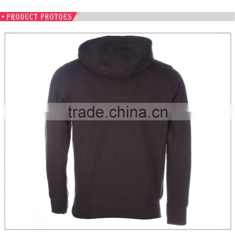 Cutom Button neck polyester,cotton print mens pullover Hoodie