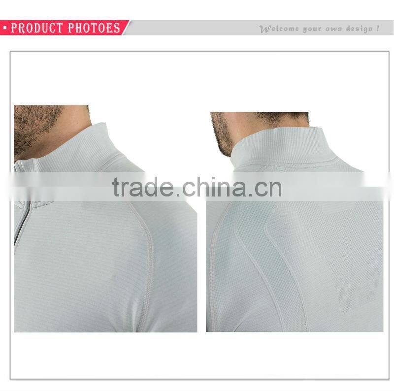 Men's Long Sleeve Half Zip Running Soft Jersey Long Sleeve Soccer Jersey