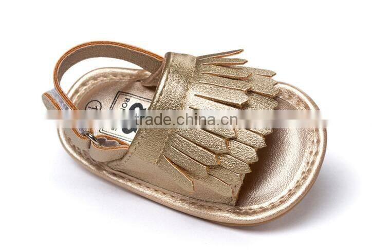 2017 summer design, PU leather baby summer sandals