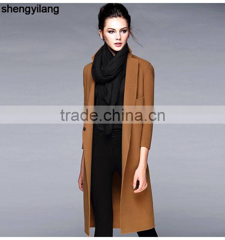 women's wholesale wool suit collar midi long coat