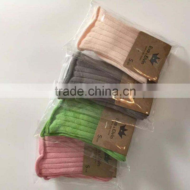 Korean spring and summer candy solid color socks baby boys and girls socks cotton socks