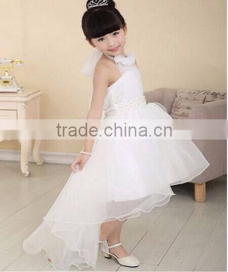 Newly Summer Princess Wedding Bridesmaid flower girl dress for Child wear Kids clothes white party tutu dresses for girl !!