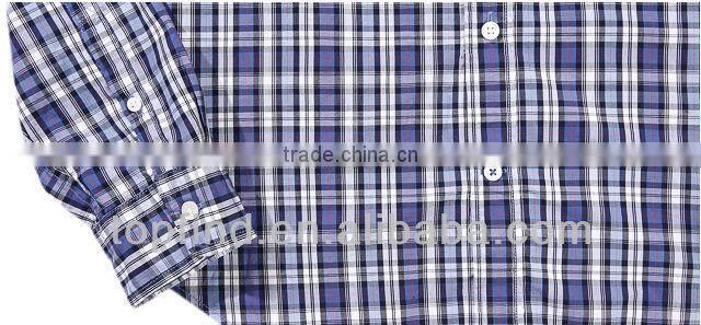 European fashion style casual cotton Long sleeve check Men Shirts