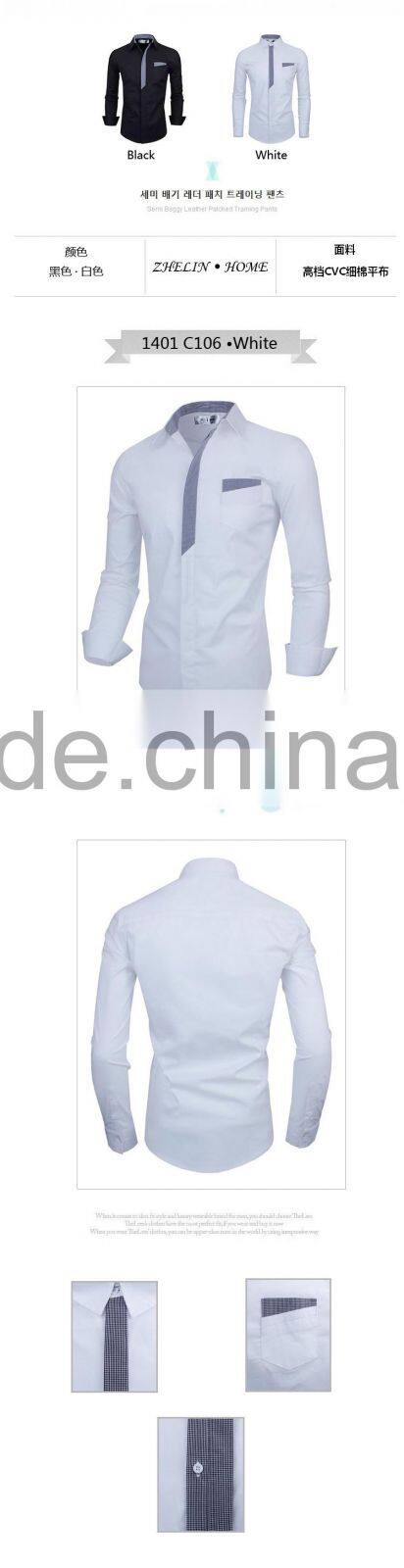 Classic italian new model slim fit men's shirt with long sleeve