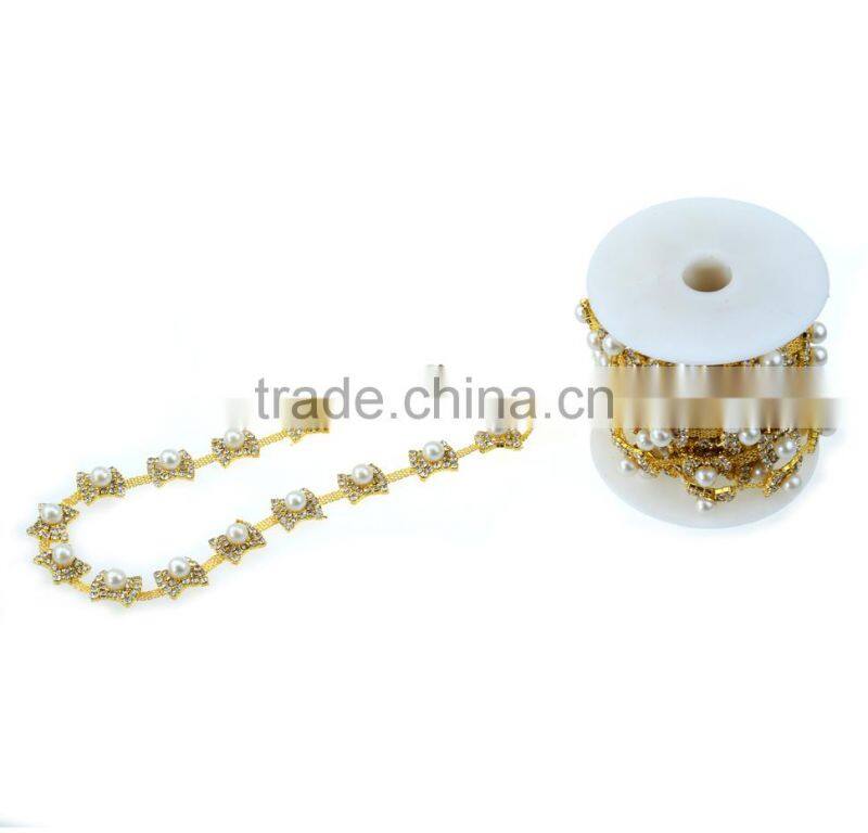 High Quality Pear&Rhinestone Cup Chain