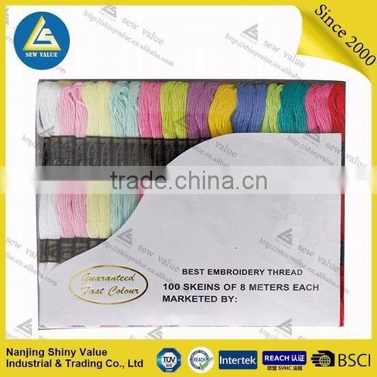 Cotton embroidery Thread 16X5G cheap sewing thread