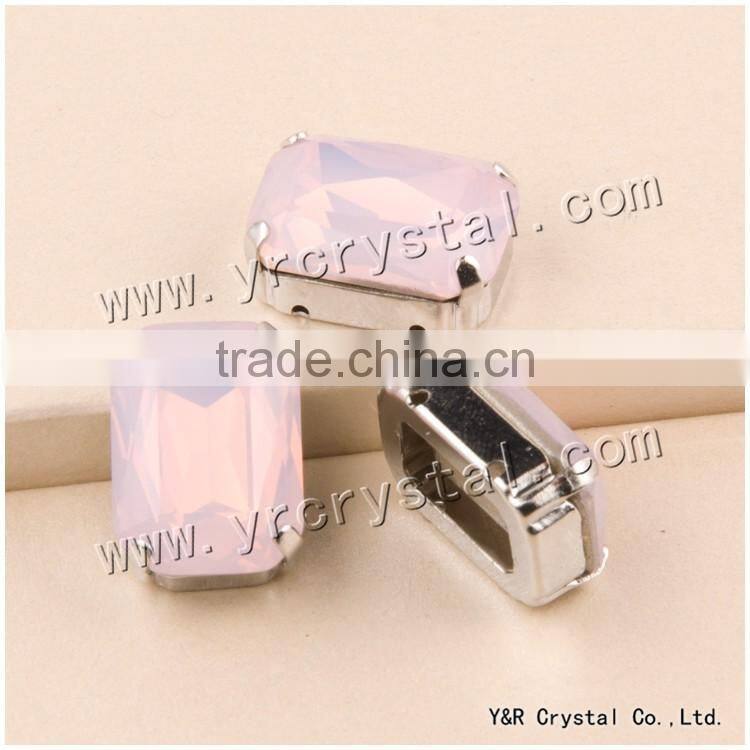 High quality rose water opal crystal beads with claw for bags