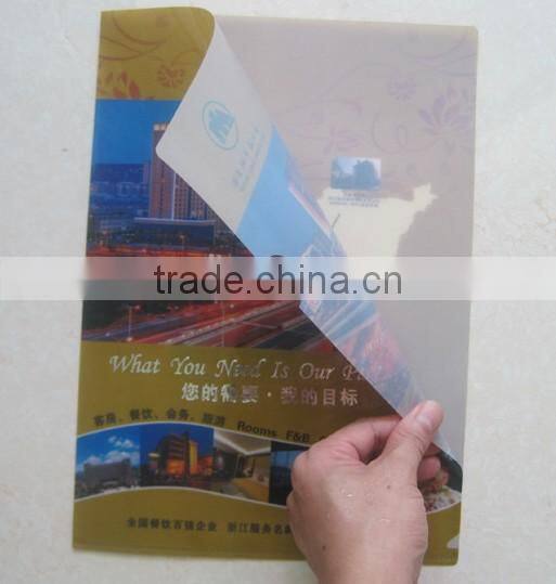 full printing a4 L shaped pp folder