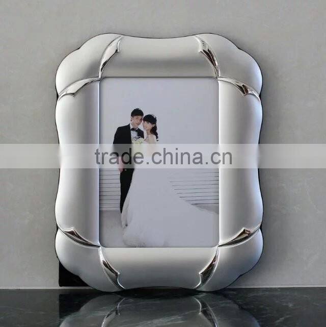 flower design sliver plate photo frame