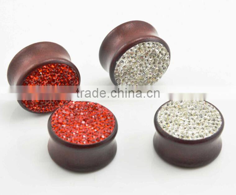 wooden ear plug /ear expander/ear flesh tunnel body jewelry WD017