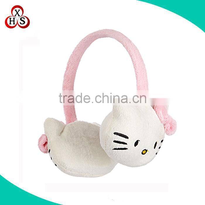 Children Wholesale stuffed plush warm winter hello kitty earmuff