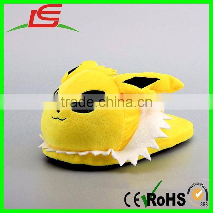 wholesale kids indoor warm winter soft plush slipper Jolteon