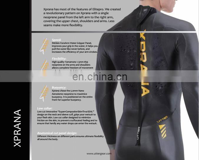 High quality Utter Xprana triathlon wetsuit with Yamamoto SCS neoprene fabric