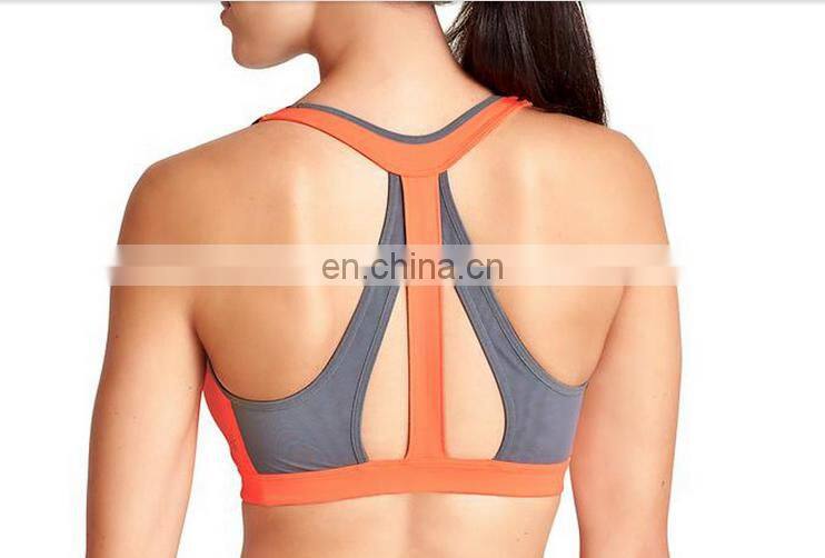 Nylon/Spandex Dry Fit Womens Gym Wear Sexy Durable Yoga Bra Wholesale Sports Bra