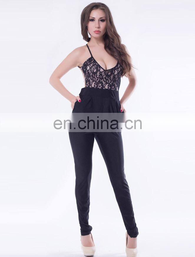 Wholesale newest design factory price elegant women jumpsuit 2014