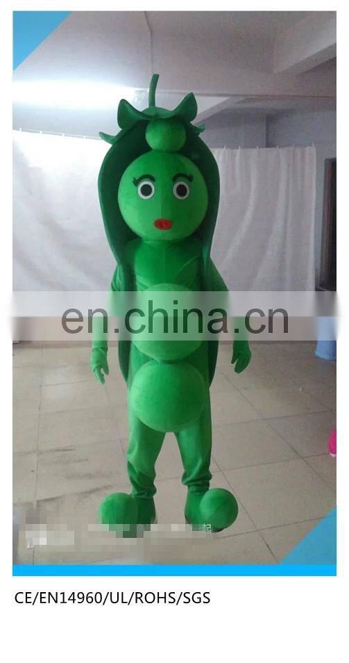 Customized broad bean costume, bean mascot costume for kids