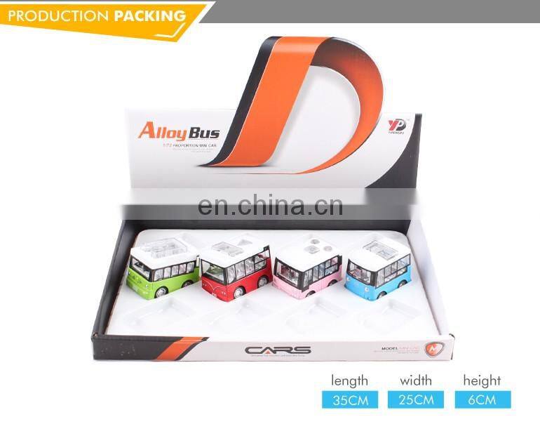 Baby high quality funny toy scale diecast bus model