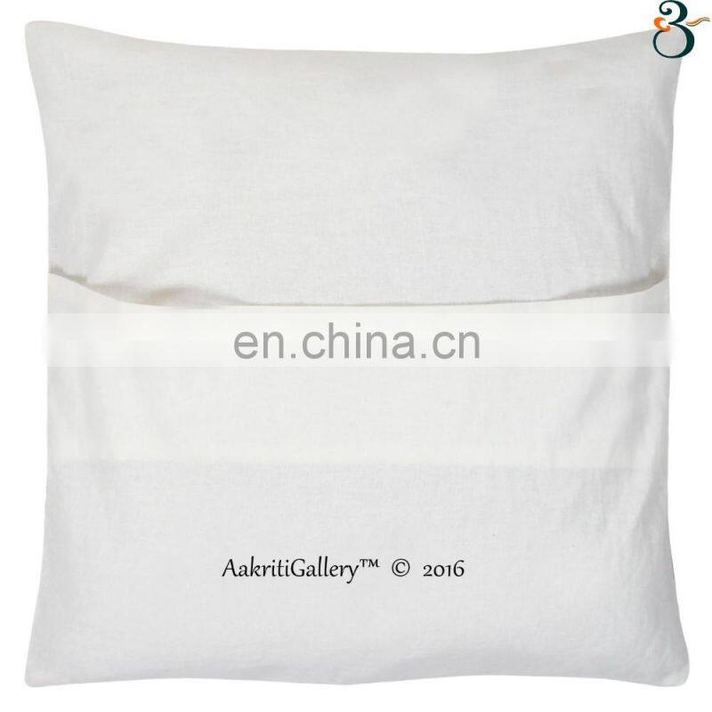 Indian Cushion Cover Handmade Embroided Flower Home Decor Sofa Pillow Case Kantha Cushion