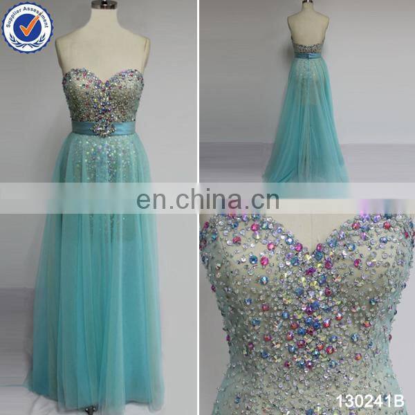 2014 latest design sweetheart beaded quinceanera dresses with detachable skirt