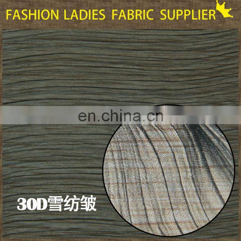 Shaoxing textile gauzy texture chiffon 100% poly chiffon