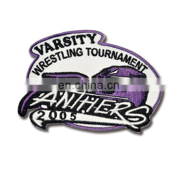 Embroidered brand logo custom embroidery patches sew on / iron for clothing