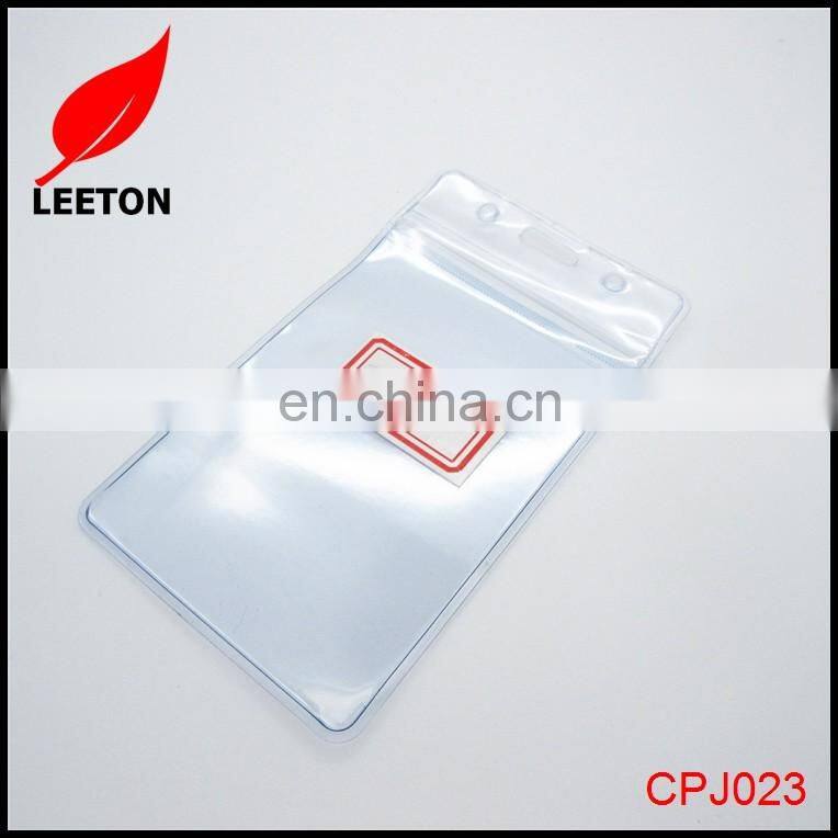 Cheap transparent PVC ID card badge holder