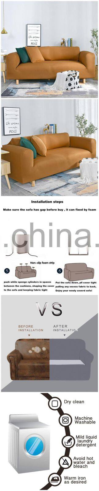 Wholesale Solid Pattern Type and Sofa Cover Production Elastic Furniture Protector Arm Chair Cover for Living Room