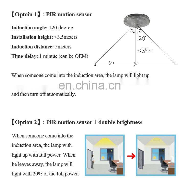 7W ceiling light Automatic Infrared PIR Motion Sensor Switch For Auto On Off LED Lights 100V To 220V