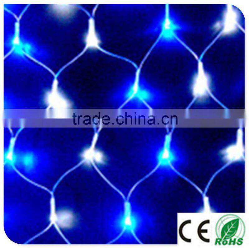 led christmas light blue and white color led net lights for holiday decorate, street lights, party lights