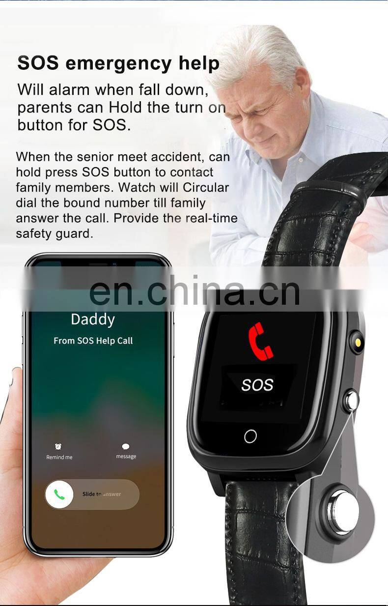 TOP Sale 4G T5S GPS WIFI Video Call Kids Elderly Smart watch, SOS Fall Down Detection Heart Rate Smartwatch wearable devices
