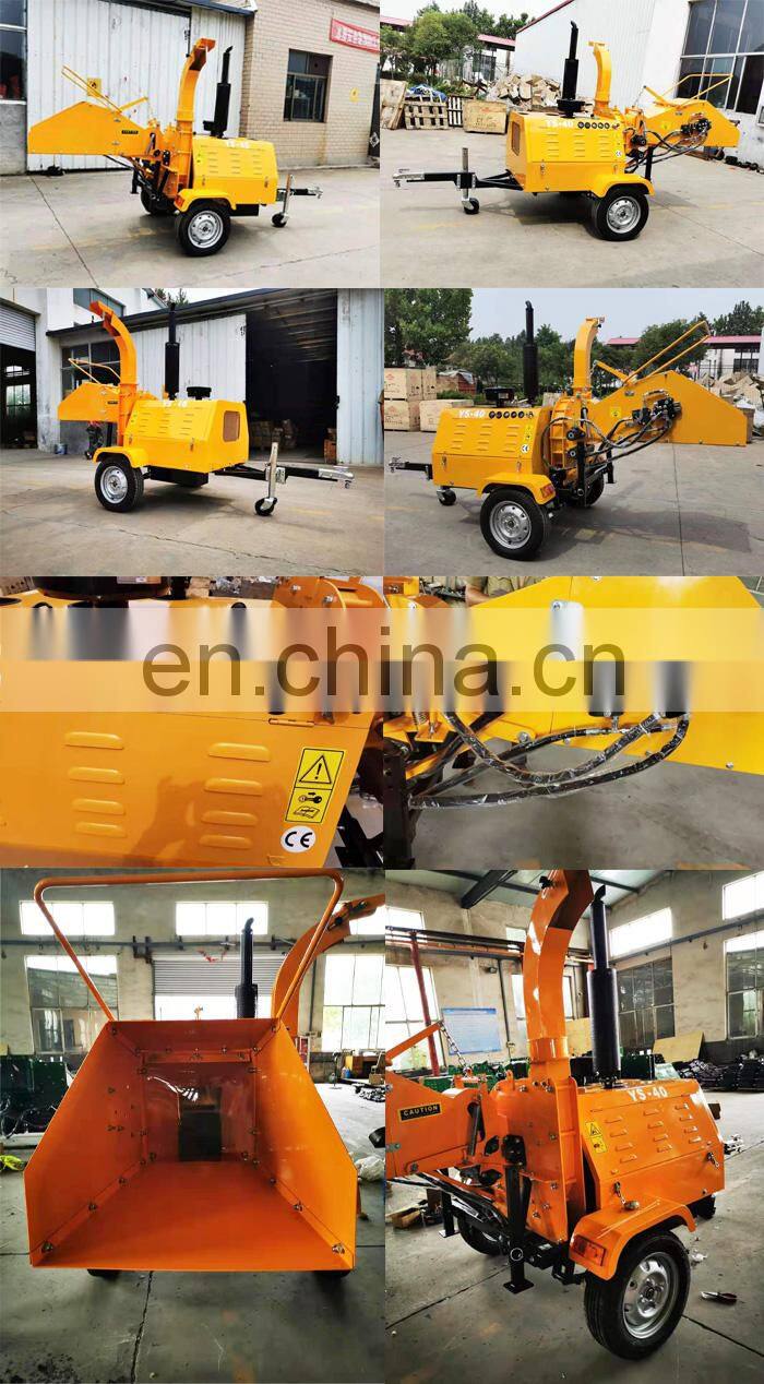 Forestry machinery DWC-40 diesel engine wood chipper shredder/chopper