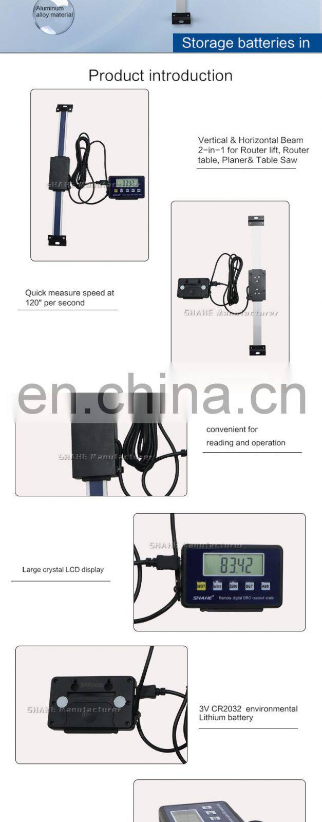 0-200 mm 0.01 mm Magnetic Remote Digital linear scale with digital readout External Display Electronic linear scale