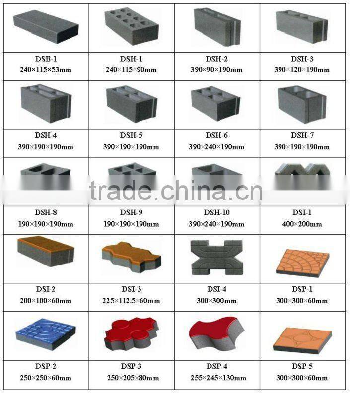 cement block making machine DS Series compression molding machine block splitter